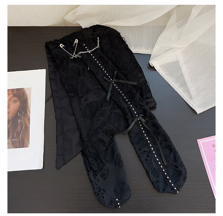 Dark Punk Chain Long Ear Hat