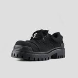 Four-pointed Star Hand-destroyed Denim Platform Derby Shoes ArtsKoreanMan