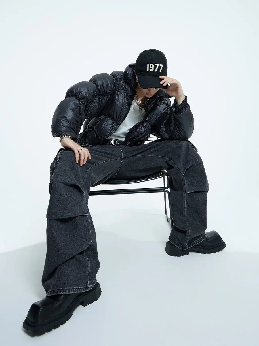 【23s September.】Irregular Pleat Stand Collar Cotton Jacket ArtsKoreanMan