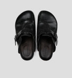 "Bullet Hole" Washed Horse Leather Birkenstock Slippers