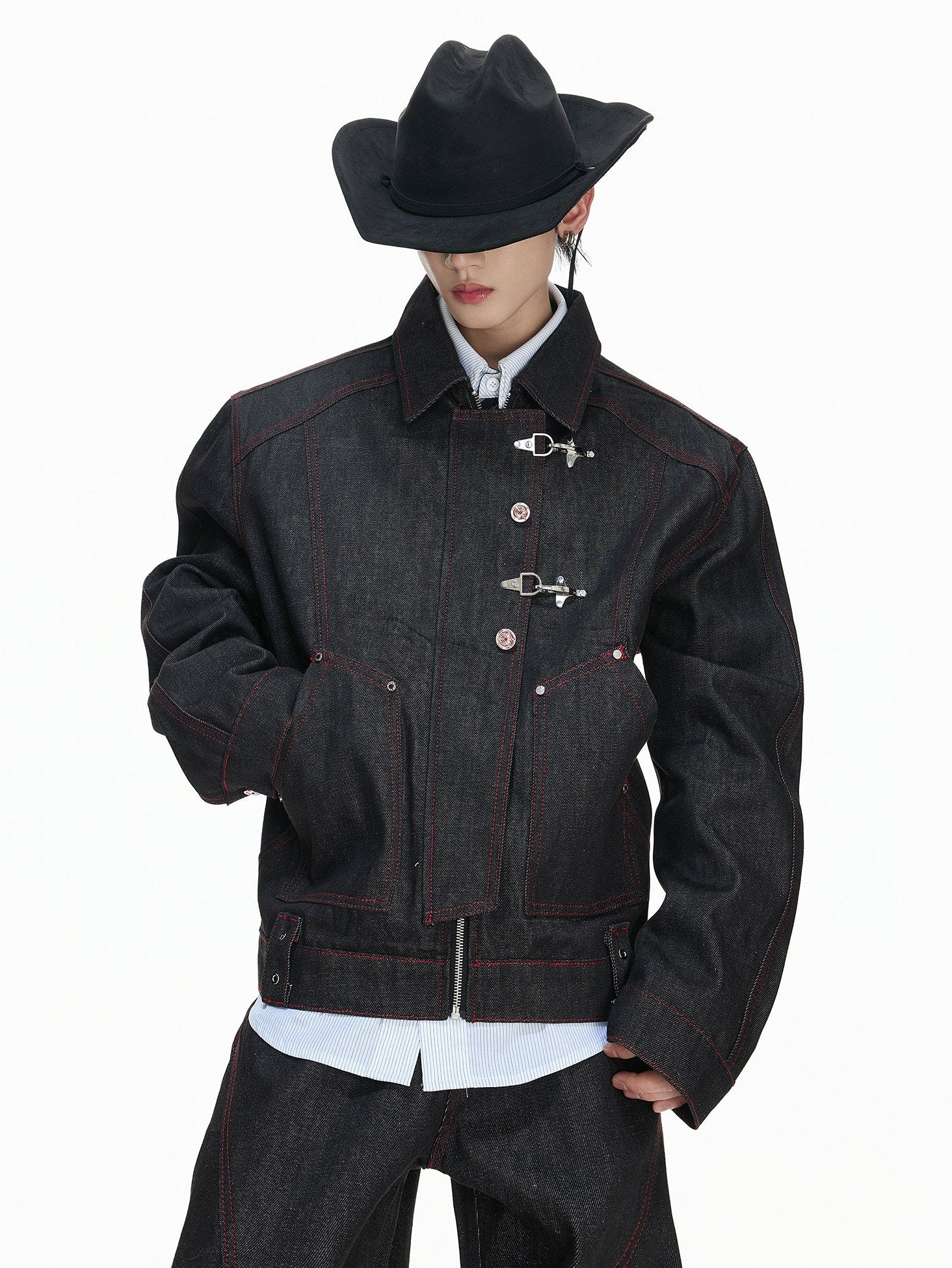 【26s Feb.】14.5oz Raw Selvedge Black Slight Flare Denim Pants