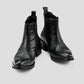 Pointed-toe Leather Platform Chelsea Boots