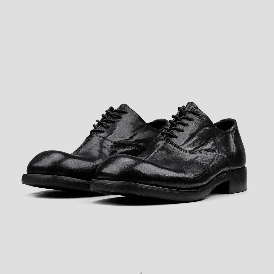 Crosscut Washed Horsehide Derby Shoes