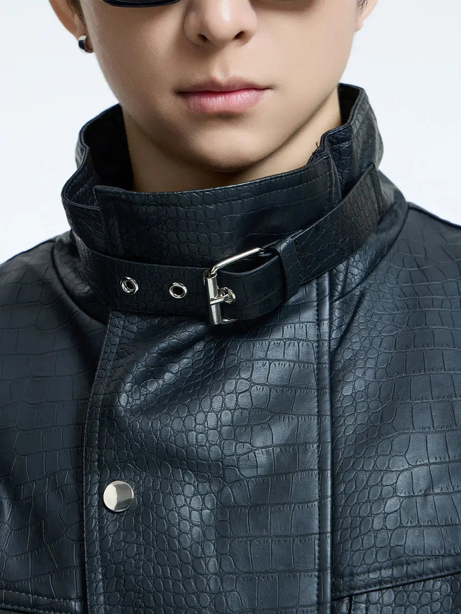 【23s September.】Loose Casual Retro PU Leather Jacket+ Leather Pants ArtsKoreanMan