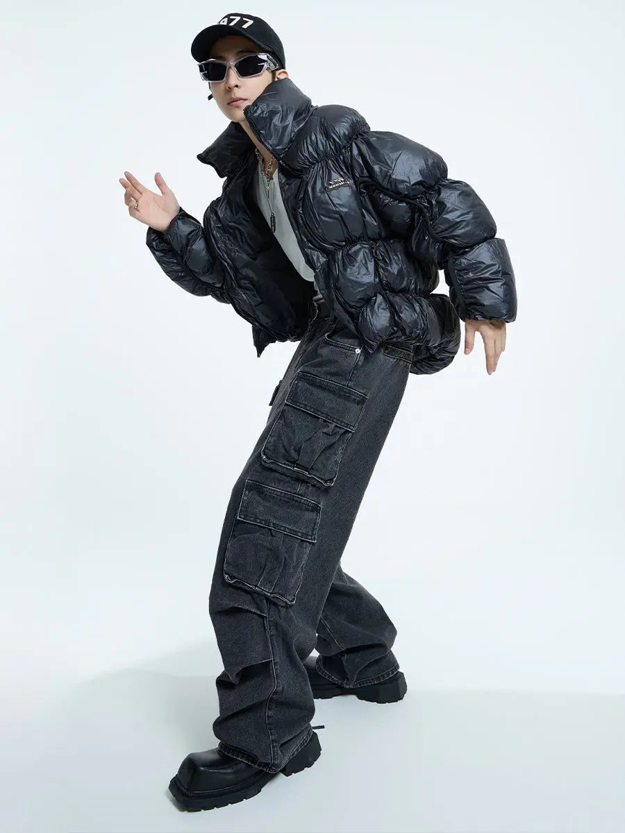 【23s September.】Irregular Pleat Stand Collar Cotton Jacket ArtsKoreanMan