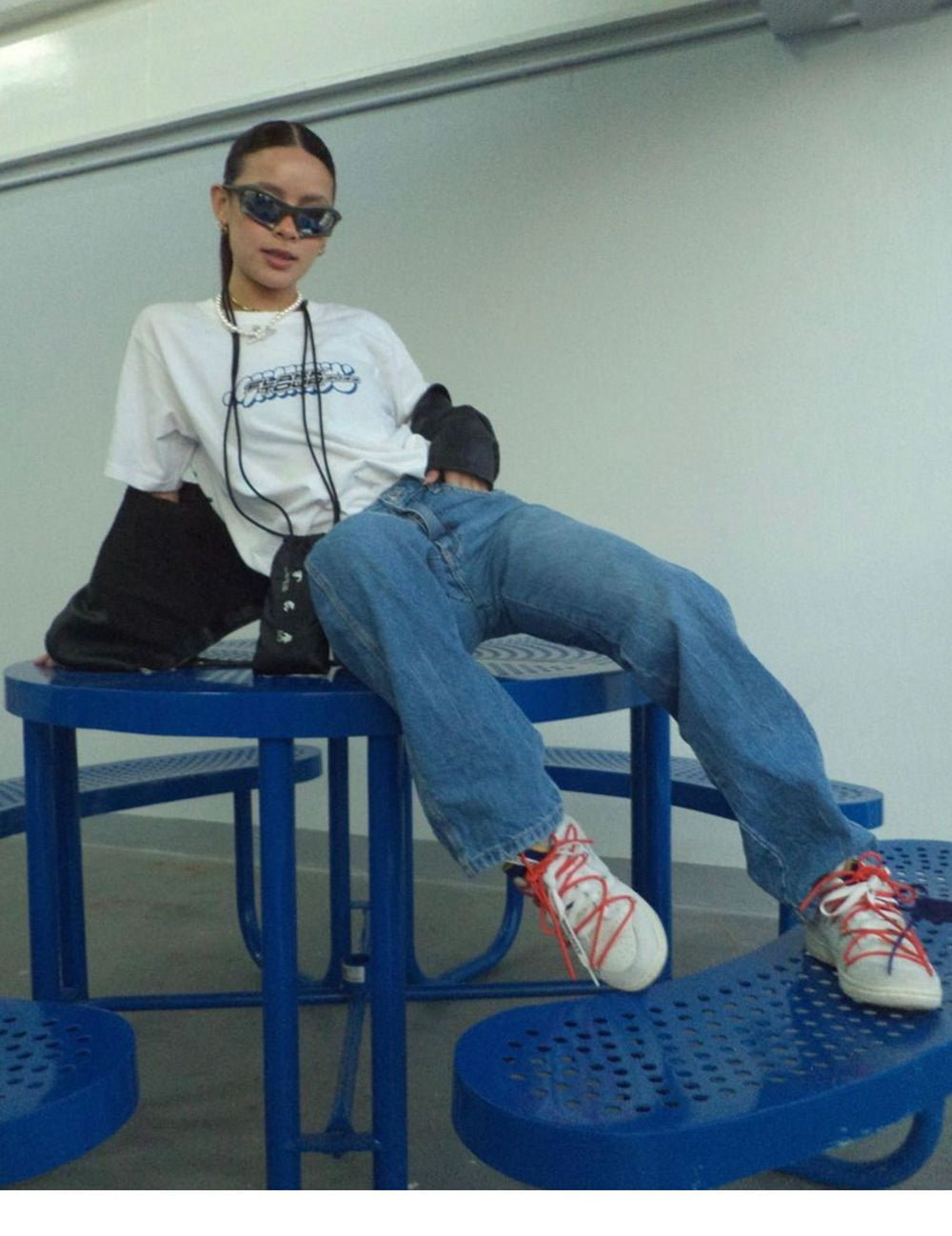 Y2K Shaped Large Frame Retro Geometric Sunglasses ArtsKoreanMan