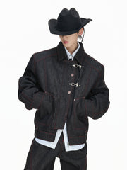 【26s Feb.】14.5oz Raw Selvedge Black Slight Flare Denim Pants