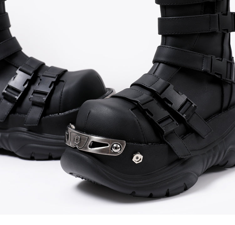 Metal Punk Round Toe Martin Boots ArtsKoreanMan