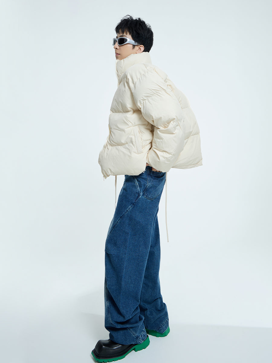 【23s September.】Irregular Zipper Design Padded Jacket -L ArtsKoreanMan