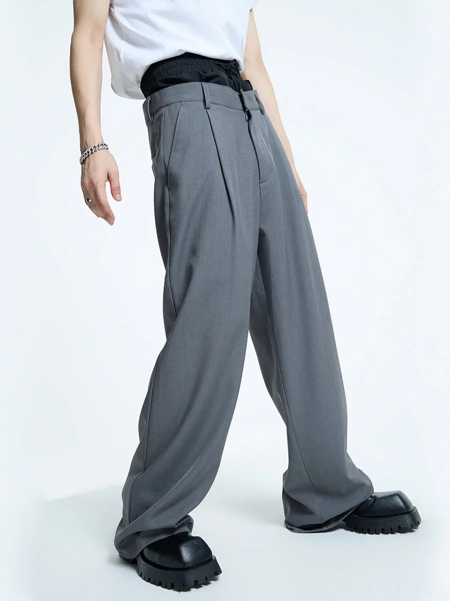 【23s September.】Double Layer High Waist Relaxed Pants ArtsKoreanMan