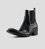 Pointed-toe Cowhide Upturned Toe Wizard Chelsea Boots