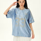 【24s July.】V-neck Vintage Satin Blue Football Jersey