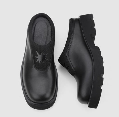 【New】Black Half Platform Shoes