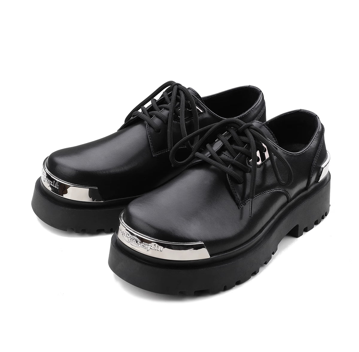 【New】Round and Big Toe Platform Leather Shoes