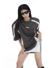 【23s July.】Black and White Stitching T-shirt ArtsKoreanMan