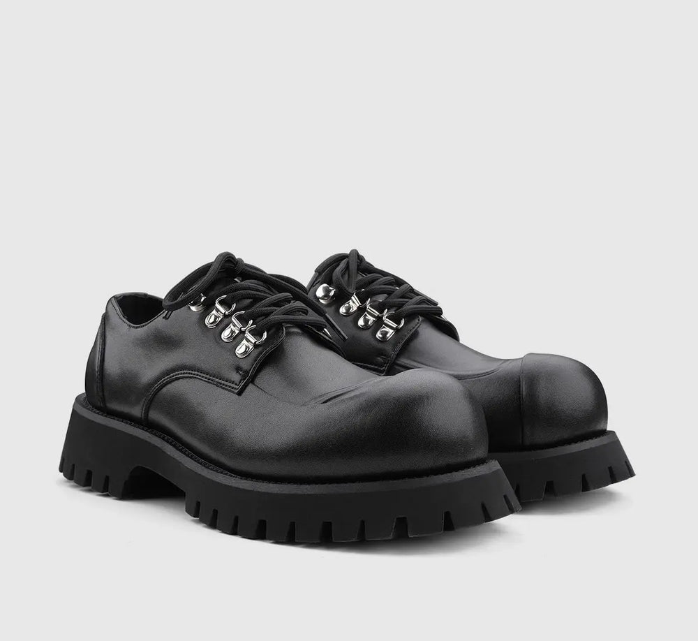 Platform Big Toe Leather Shoes ArtsKoreanMan