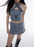 【23s August.】Trend Denim Vest Tight Skirt ArtsKoreanMan