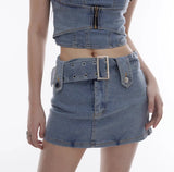 【23s August.】Trend Denim Vest Tight Skirt ArtsKoreanMan