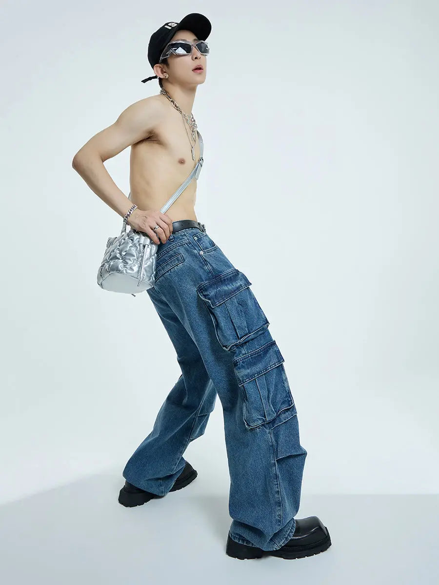 【23s September.】Oversized Mid-rise Jeans ArtsKoreanMan