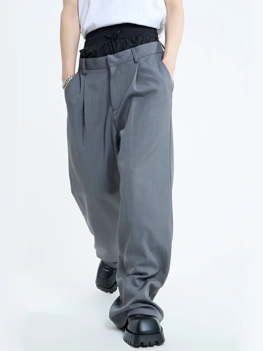 【23s September.】Double Layer High Waist Relaxed Pants ArtsKoreanMan