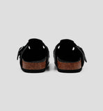 "Bullet Hole" Washed Horse Leather Birkenstock Slippers