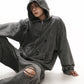 【25s Mar.】Destroyed Washed Distressed Hooded Cardigan Baggy Pants Suit