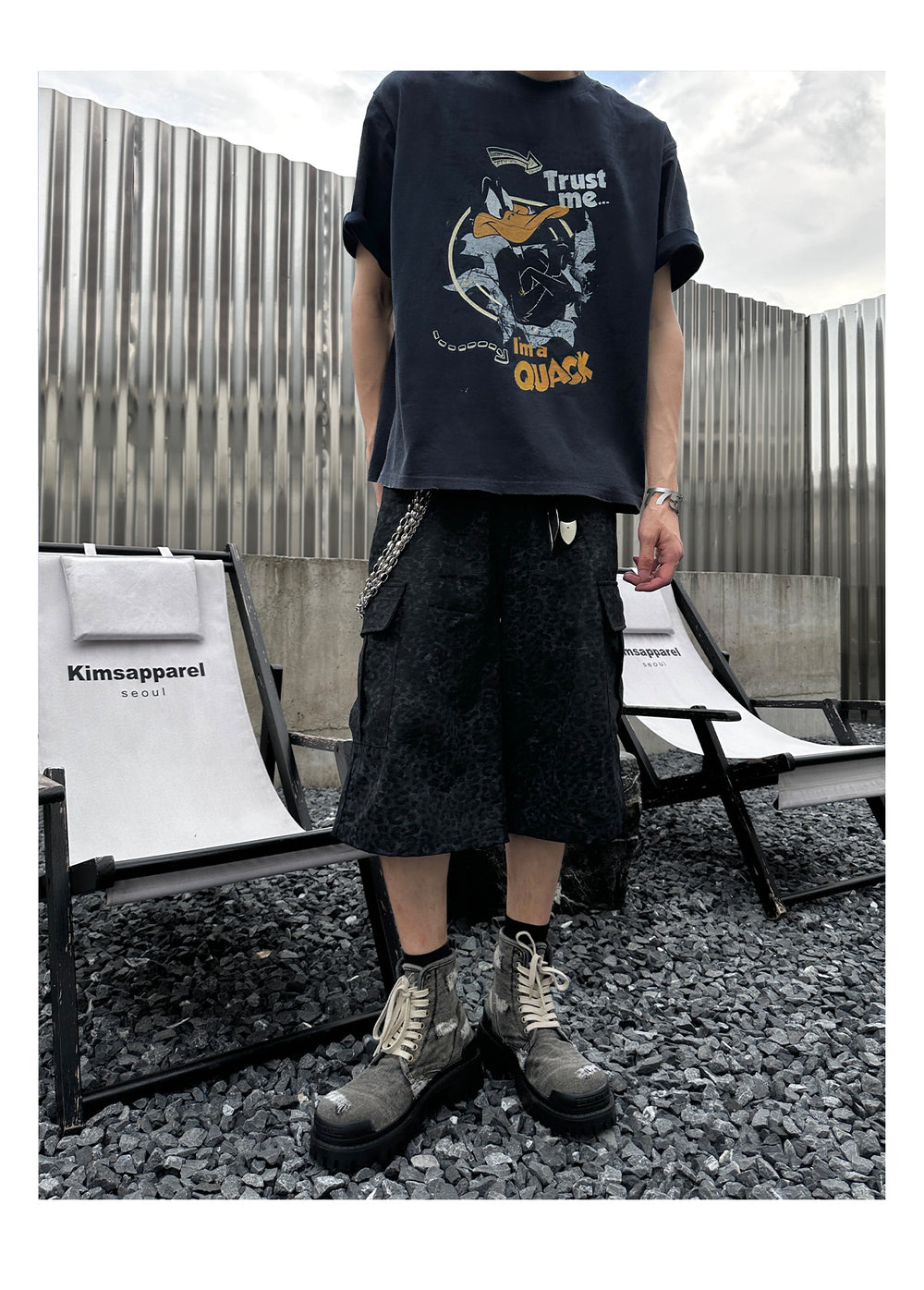 Denim canvas thick-soled Martin boots ArtsKoreanMan