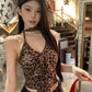 【25s Mar.】Leopard Print Halter Neck Halter Top