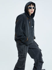 【23s September.】Vintage Distressed Hooded Denim Jacket-L ArtsKoreanMan