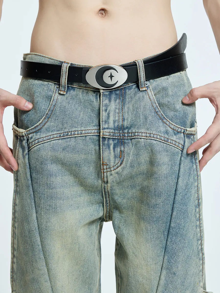 【23s September.】High Street Yellow Mud Washed Jeans ArtsKoreanMan