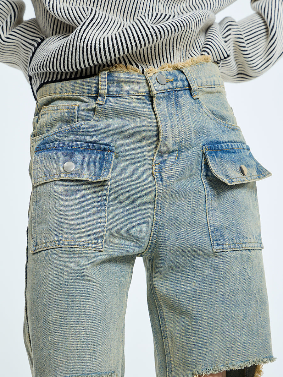【23s September.】Raw edge ripped straight-leg jeans -M ArtsKoreanMan