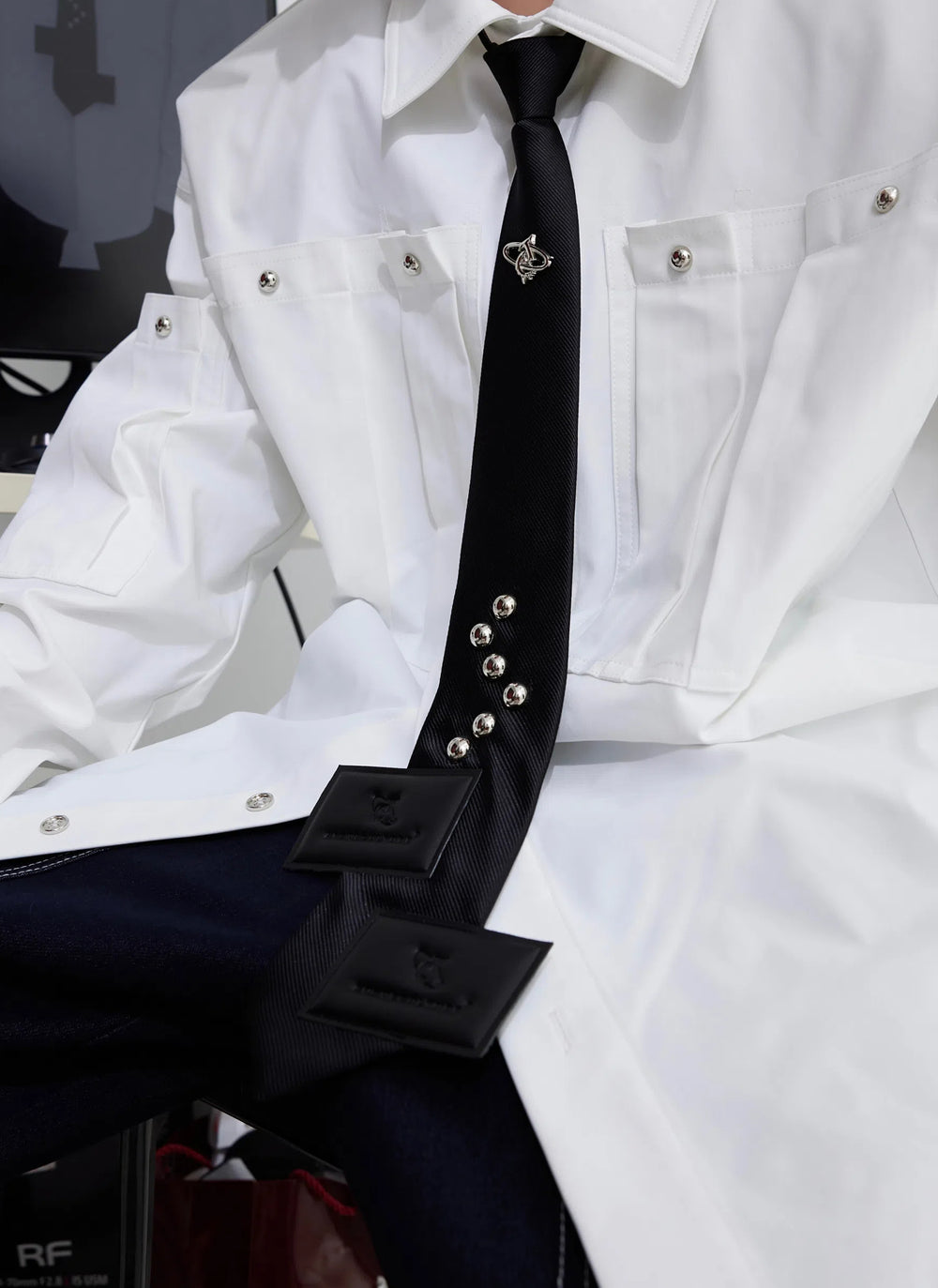 Premium Adjustable Leather Label Tie ArtsKoreanMan