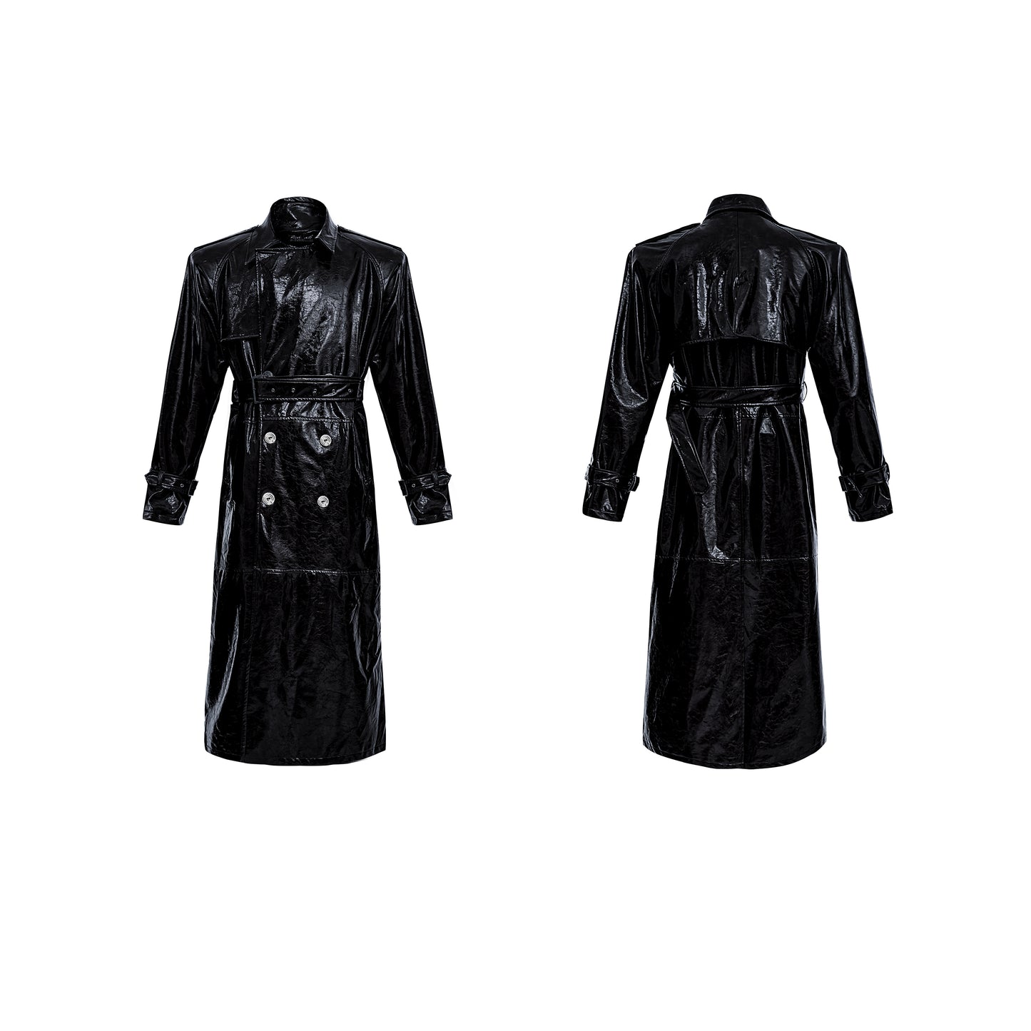 【24s Oct.】Shiny Belted Trench Coat