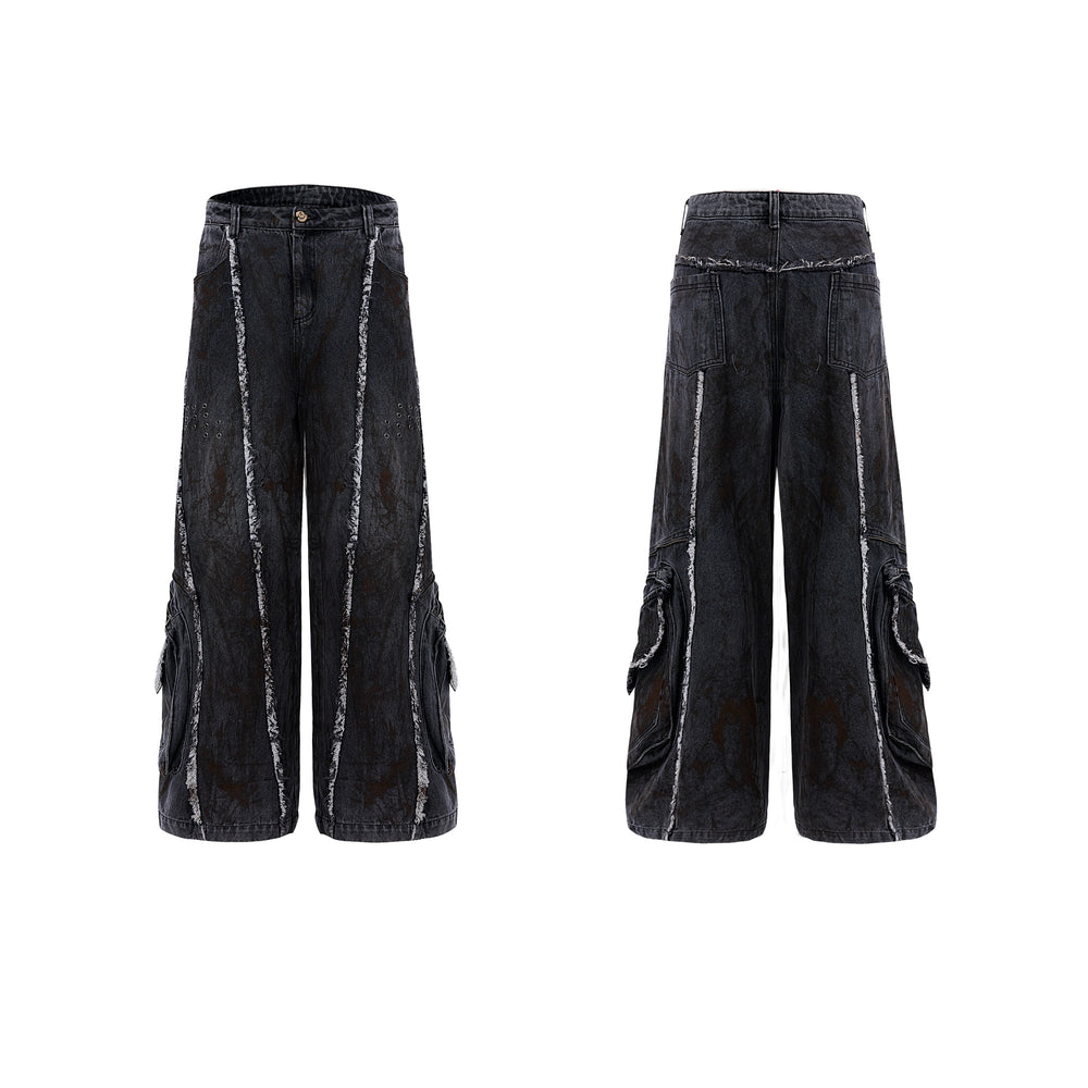 【24s Oct.】Three Dimensional Cut Pocket Holes for An Old Wash Loose Denim Suit ArtsKoreanMan