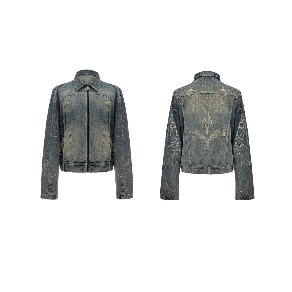 【24s Oct.】Washed Shoulder Pads Waste Earth Heavy Denim Suit ArtsKoreanMan