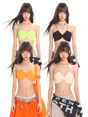 【25s Jul.】Rainbow Spaghetti Strap Beach Base Bra