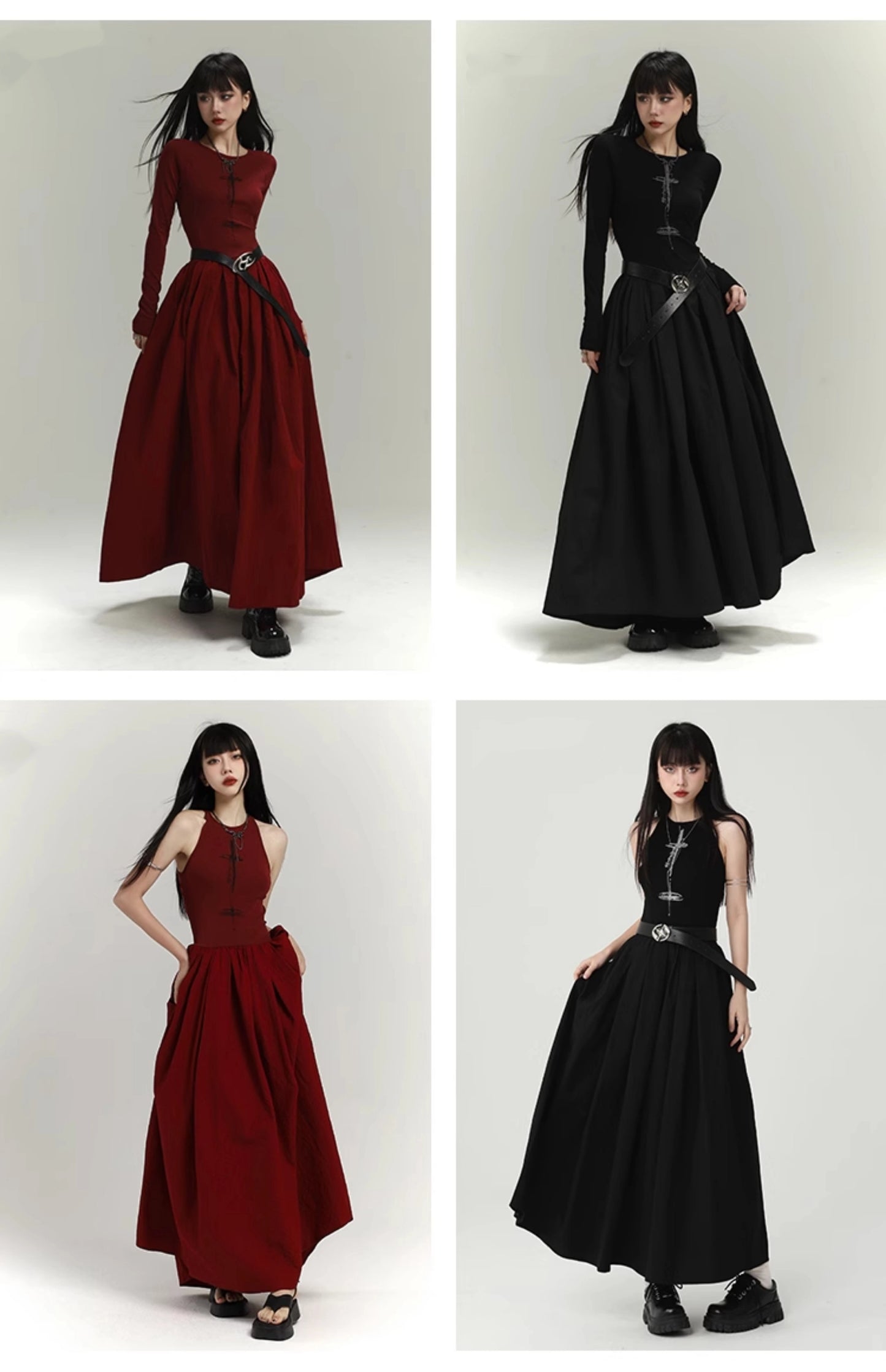 【25s Jul.】Black Gothic Strap Dress