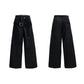 【25s Aug.】Structured Croc-Patch Wide-Leg Trousers