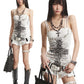 【25s Aug.】Cross-Lace Layered Gothic Camisole Top