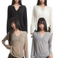【25s Aug.】Black V-Neck Slim Fit Sheer UV Protection T-Shirt