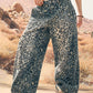 【25s Aug.】Washed Blue Leopard Embroidered Flared Jeans
