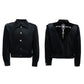 【25s Aug.】Studded Embroidered Snakeskin Leather Short Jacket