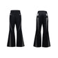 【25s Aug.】Colorblock Patchwork Flared Tailored Pants