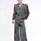 Vertical Striped Double-breasted Elegant Suit