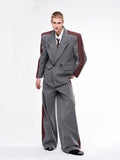【25s Oct.】Vertical Striped Double-breasted Elegant Suit