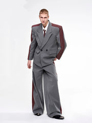 【25s Oct.】Vertical Striped Double-breasted Elegant Suit