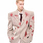 Elegant Bloodstained Vertical Striped Suit