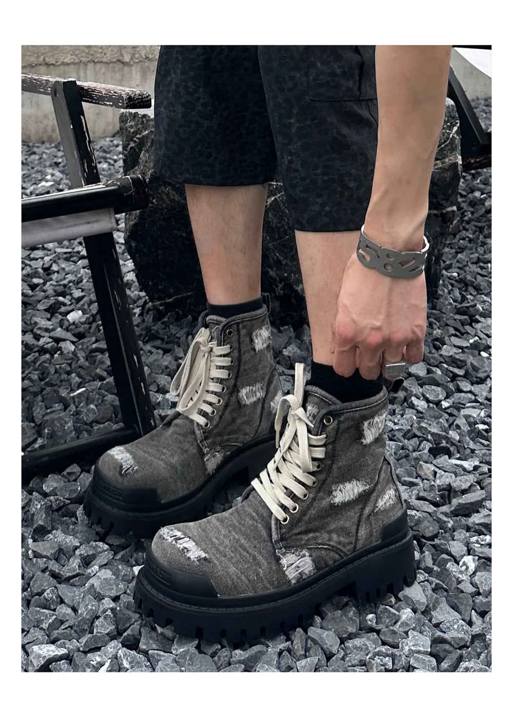 Deconstructed Thick-soled Martin Boots ArtsKoreanMan