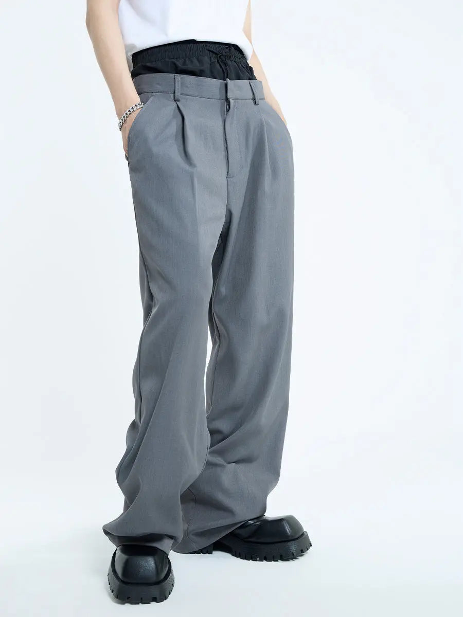 【23s September.】Double Layer High Waist Relaxed Pants ArtsKoreanMan