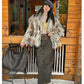 【24s Nov.】Leopard Plush Faux Fur Coat（Girls) ArtsKoreanMan